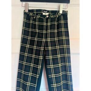 Vintage Y2K D&G Dolce & Gabbana plaid stretch wool pants IT38 US24 XXS
